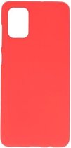Bestcases Color Telefoonhoesje - Backcover Hoesje - Siliconen Case Back Cover voor Samsung Galaxy A71 - Rood
