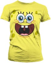 SpongeBob SquarePants Dames Tshirt -L- Sponge Happy Face Geel