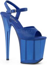 Pleaser Sandaal met enkelband, Paaldans schoenen -36 Shoes- FLAMINGO-809T Paaldans schoenen Blauw