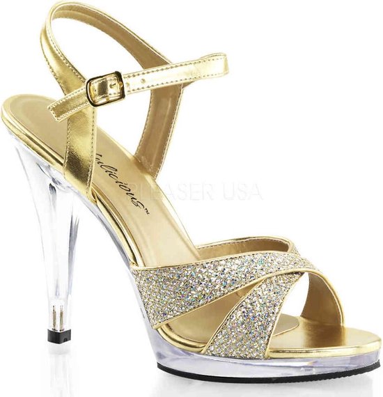 Fabulicious Hoge hakken -38 Shoes- FLAIR-419G US 8 Goudkleurig/Transparant  | bol.com
