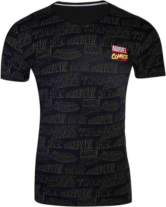 Marvel Comics Comic Titles T-Shirt Noir / Gris T-shirt Marvel Homme Taille S