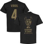 Liverpool Trophy Virgil 4 Champions of Europe 2019 T-Shirt - Zwart - XS