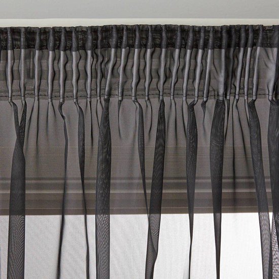 Lichaam Reizende handelaar kever Transparant gordijn (300 x 295 cm) zwart | bol.com