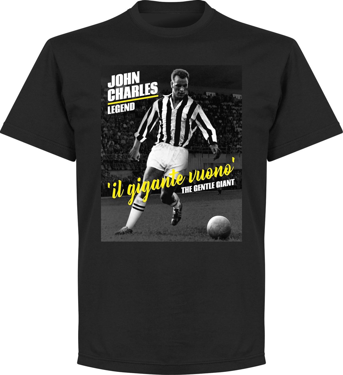 John Charles Legend T-Shirt - Zwart - XL