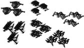 Set van 210 zwarte schroefjes (voor hout, gipsplaat e.d., combi pack)