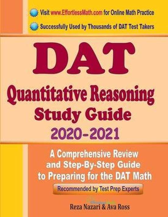 DAT Quantitative Reasoning Study Guide 2020 - 2021 | 9781646128372 ...