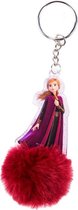 Porte-clés Disney Frozen 2 Anna Pompom Rouge