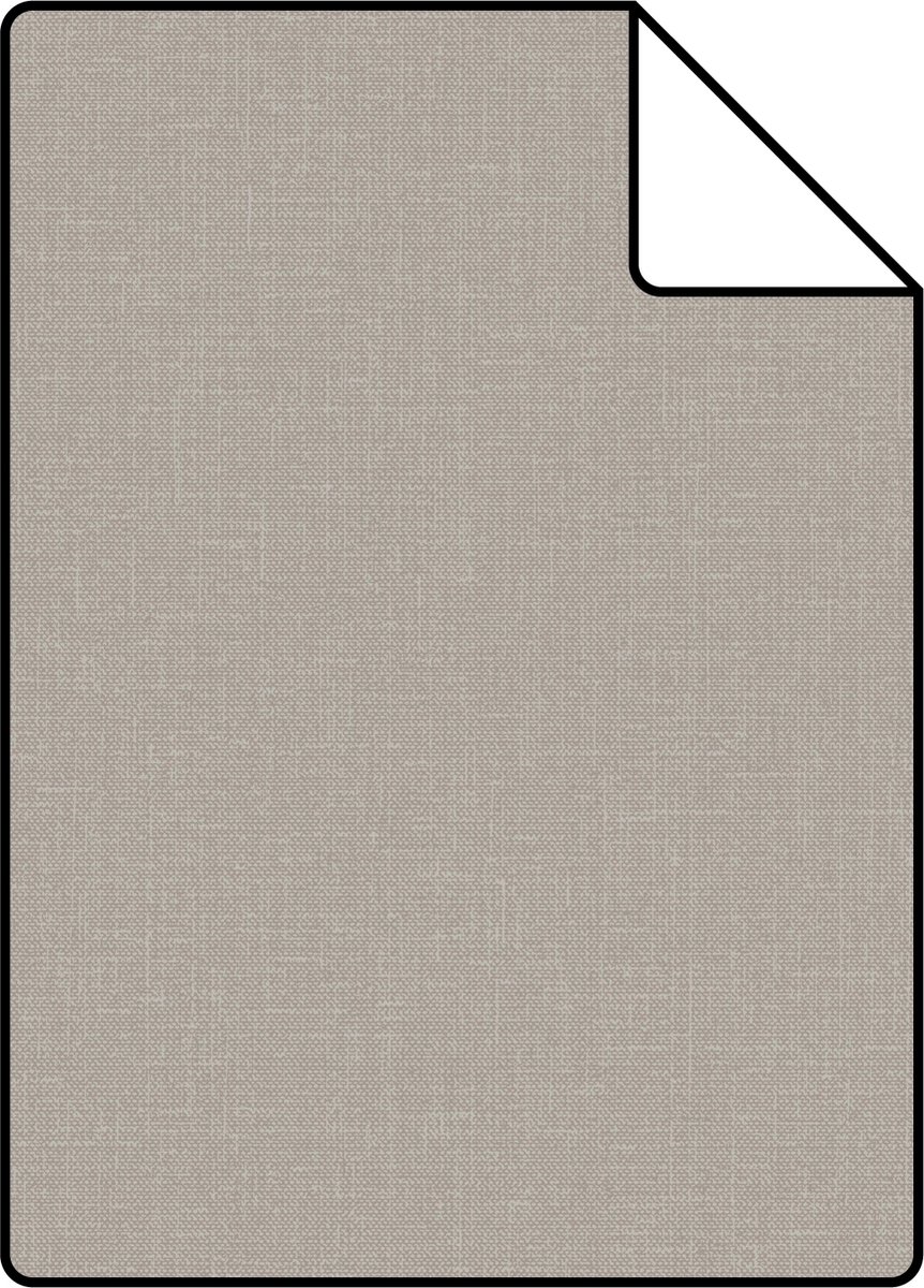 Proefstaal ESTAhome behang linnenstructuur taupe - 26.5 x 21 cm - 127645-S