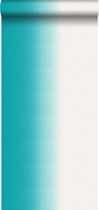 ESTAhome behang dip dye motief turquoise - 148607 - 53 x 1005 cm