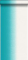 ESTAhome behang dip dye motief turquoise - 148607 - 53 x 1005 cm