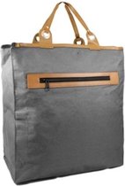 Adventure Bags - Boodschappentas - Leren Handvaten - Nylon - Grijs