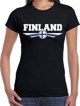 Finland landen t-shirt zwart dames S