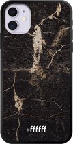 iPhone 11 Hoesje TPU Case - Dark Golden Marble #ffffff