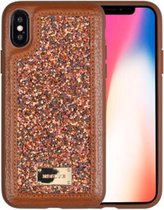 Xssive Premium Glitter Hard Case voor Apple iPhone 7/8/SE (2020) Bruin