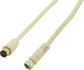 2x câble coaxial câble F-connection (mâle) à fiche coaxiale (femelle).