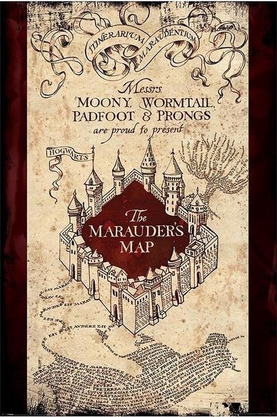 Hole in the Wall Harry Potter Maxi Poster -The Marauders Map (Diversen) Nieuw