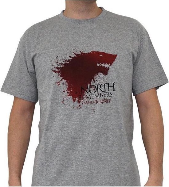 GAME OF THRONES - Tshirt The North... man SS sport grey - basic