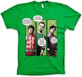 The Big Bang Theory Heren Tshirt -XXL- Superhero Quips Groen
