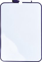 Whitebord 21,5 x 28 cm + marker, paars profiel. Aktie: extra set krachtmagneten Maped