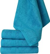 Homéé® Bamboe handdoeken - set van 4 - Turquoise - 50x90cm