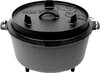 Valhal Outdoor Dutch Oven / Braadpan 8L met pootjes - met uitsparing voor kookthermometer - VH8L+