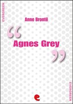 Boekomslag van Agnes Grey van Anne Brontë, met grote roze aanhalingstekens en een stippenpatroon.
