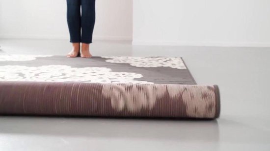 Tapis moderne Dentelle - gris / crème 80x150 cm
