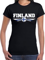 Finland landen t-shirt zwart dames L