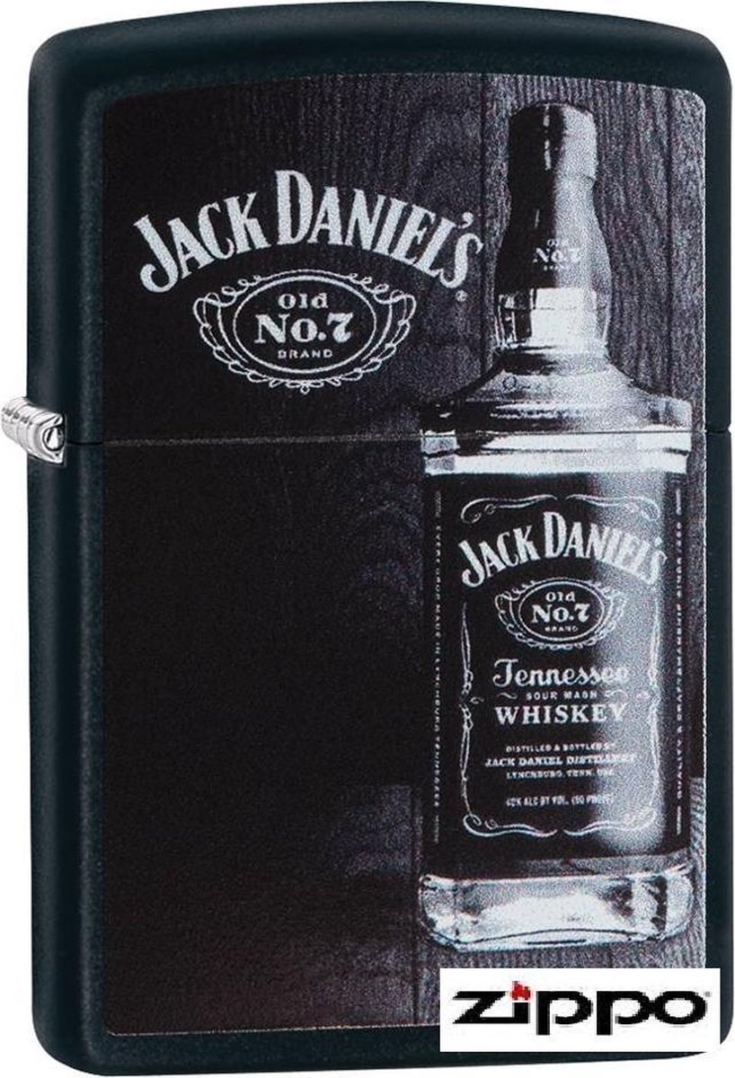 Goedkoopste Benzine aansteker Zippo Jack Daniels Bottle Matte Black