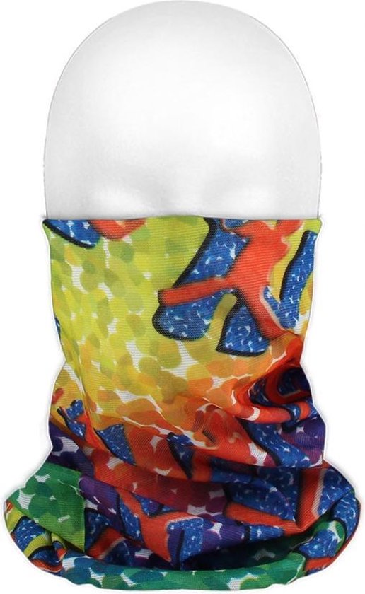 Multifunctionele morf sjaal gekleurd met artistieke print voor volwassenen - Gezichts bedekkers - Maskers voor mond - Windvangers