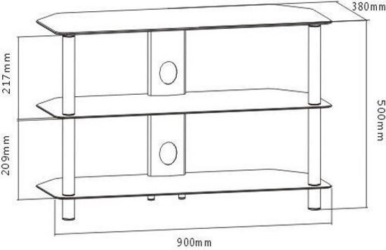 Meuble TV meuble - buffet TV - meuble audio - largeur 90 cm - noir | bol