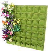 Verticale tuin met 64 vakjes groen - Robuust en ademend - verticale plantenhanger - verticale plantenzak - hangende moestuin - kruiden - verticale tuin - opbergen camping of berging - Duurzaa