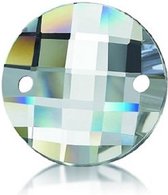 Sew - On kristallen van Asfour , 32 % loodkristal , ( 14 mm per 4 stuks ) , Sew On opnaaikristallen . art 645 / 14 .
