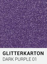 Glitterkarton 01 dark purple A4 230 gr.
