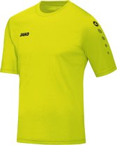 Jako - Shirt Team S/S JR - Lime Kinder Shirt - 104 - Geel