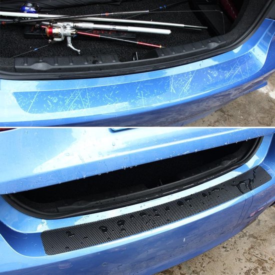Auto koolstofvezel achterbumper beschermer,voor Hyundai ix35 I 2009-2013 Bumperbeschermer Kofferbak Scratch Guard Styling Accessoires