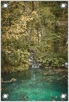 Tuinposter –Water in het Bos– 30x40cm Foto op Tuinposter (wanddecoratie voor buiten en binnen)
