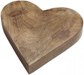 Planche de service / plateau coeur bois 20 cm - Plateaux coeur en bois