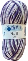 Oke Eko fil gemeleerd acryl garen - paars (317) - naald 3,5 a 4 - 1 bol van 50 gram