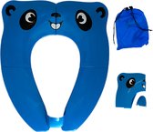 Wc verkleiner opvouwbaar - Licht en Compact Reis-Formaat WC Bril - Toilet trainer voor peuters onderweg - Panda Blauw