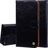 Voor Geschikt voor Xiaomi Mi A1 & 5X Business Style Oil Wax Texture Horizontal Flip Leather Case with Holder & Card Slots & Wallet & Lanyard (Black)