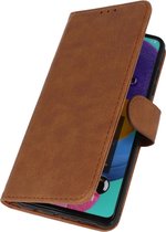 Hoesje Geschikt voor Samsung Galaxy A51 - Book Case Telefoonhoesje - Kaarthouder Portemonnee Hoesje - Wallet Cases - Bruin