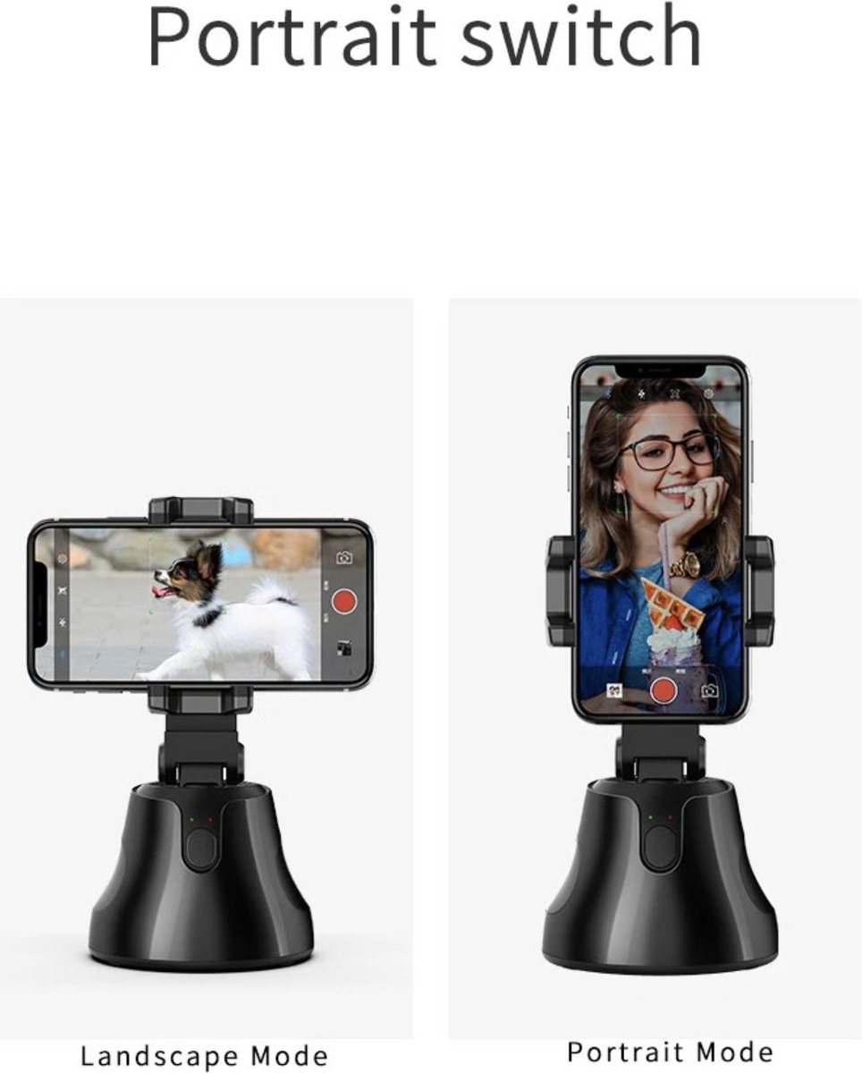 Support Téléphone Motorisé EasyTrack 360° Avec Suivi Automatique Du Visage - Trépied USB-C, Contrôle Gestuel - Pour Streaming, TikTok, YouTube - 2