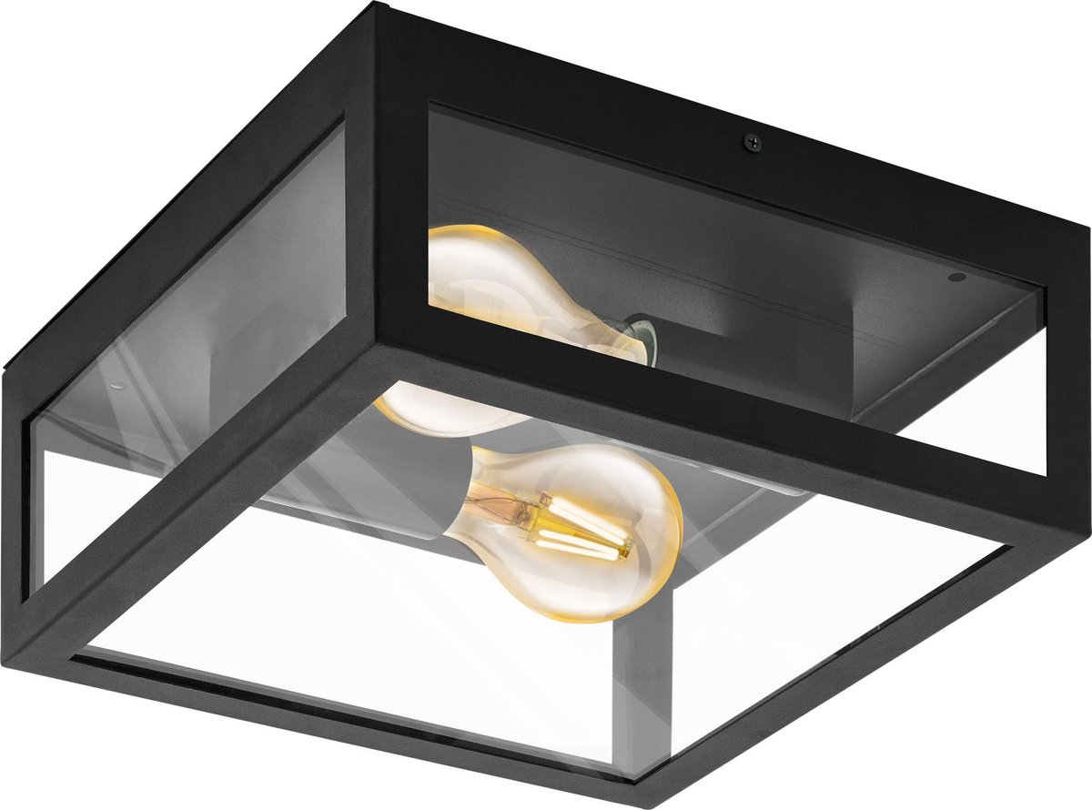 EGLO Amezola Plafond- en Wandlamp - E27 - 29 cm - Zwart