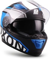 SOXON ST-1001 RACE integraal helm, motorhelm, scooterhelm ECE keurmerk, Blauw, S hoofdomtrek 55-56cm