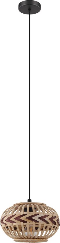 EGLO Dondarrion - Lampe à suspension - E27 - Ø 26 cm - Zwart