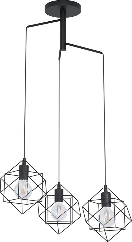 EGLO Straiton - Hanglamp - E27 - Ø 64,5 cm - Zwart