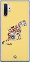 Samsung Note 10 Plus hoesje siliconen - Leo wild | Samsung Galaxy Note 10 Plus case | geel | TPU backcover transparant