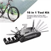 LOUZIR Multitool Fiets reparatie toolkit 16-delig - race fiets mountainbike-  Vouwgereedschap fiets-  Zakgereedschap