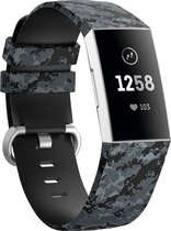 YONO Fitbit Charge 4 bandje – Charge 3 – Siliconen – Camouflage – Small